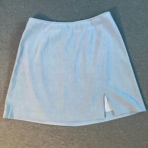 Vintage Blue velvet mini skirt with split